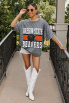 OREGON STATE BEAVERS ON THE BALL MINI RHINESTONE SHORT SLEEVE CLASSIC TEE