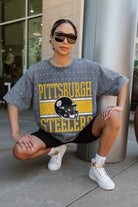 PITTSBURGH STEELERS ON THE BALL MINI RHINESTONE SHORT SLEEVE CLASSIC TEE