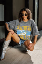 SOUTHERN JAGUARS ON THE BALL MINI RHINESTONE SHORT SLEEVE CLASSIC TEE