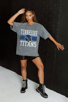 TENNESSEE TITANS ON THE BALL MINI RHINESTONE SHORT SLEEVE CLASSIC TEE