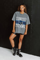 TENNESSEE TITANS ON THE BALL MINI RHINESTONE SHORT SLEEVE CLASSIC TEE