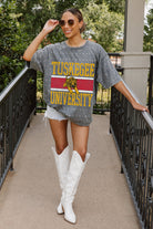 TUSKEGEE GOLDEN TIGERS ON THE BALL MINI RHINESTONE SHORT SLEEVE CLASSIC TEE