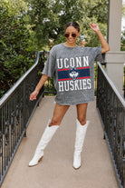 UCONN HUSKIES ON THE BALL MINI RHINESTONE SHORT SLEEVE CLASSIC TEE