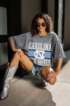 NORTH CAROLINA TAR HEELS ON THE BALL MINI RHINESTONE SHORT SLEEVE CLASSIC TEE