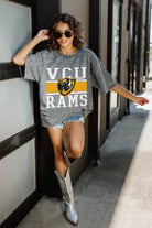 VIRGINIA COMMONWEALTH RAMS ON THE BALL MINI RHINESTONE SHORT SLEEVE CLASSIC TEE