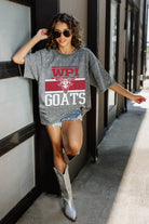 WORCESTER POLYTECHNIC INSTITUTE GOATS ON THE BALL MINI RHINESTONE SHORT SLEEVE CLASSIC TEE