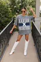 XAVIER MUSKETEERS ON THE BALL MINI RHINESTONE SHORT SLEEVE CLASSIC TEE