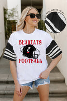 CINCINNATI BEARCATS STARTING LINEUP VINTAGE LOOK SHORT SLEEVE SPORTS STRIPE RAGLAN TEE