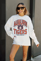 AUBURN TIGERS TIME OUT OVERSIZED LONG SLEEVE TEE WITH RIBBED NECKLINE AND CUFFS