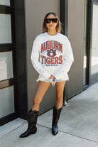 AUBURN TIGERS TIME OUT OVERSIZED LONG SLEEVE TEE WITH RIBBED NECKLINE AND CUFFS