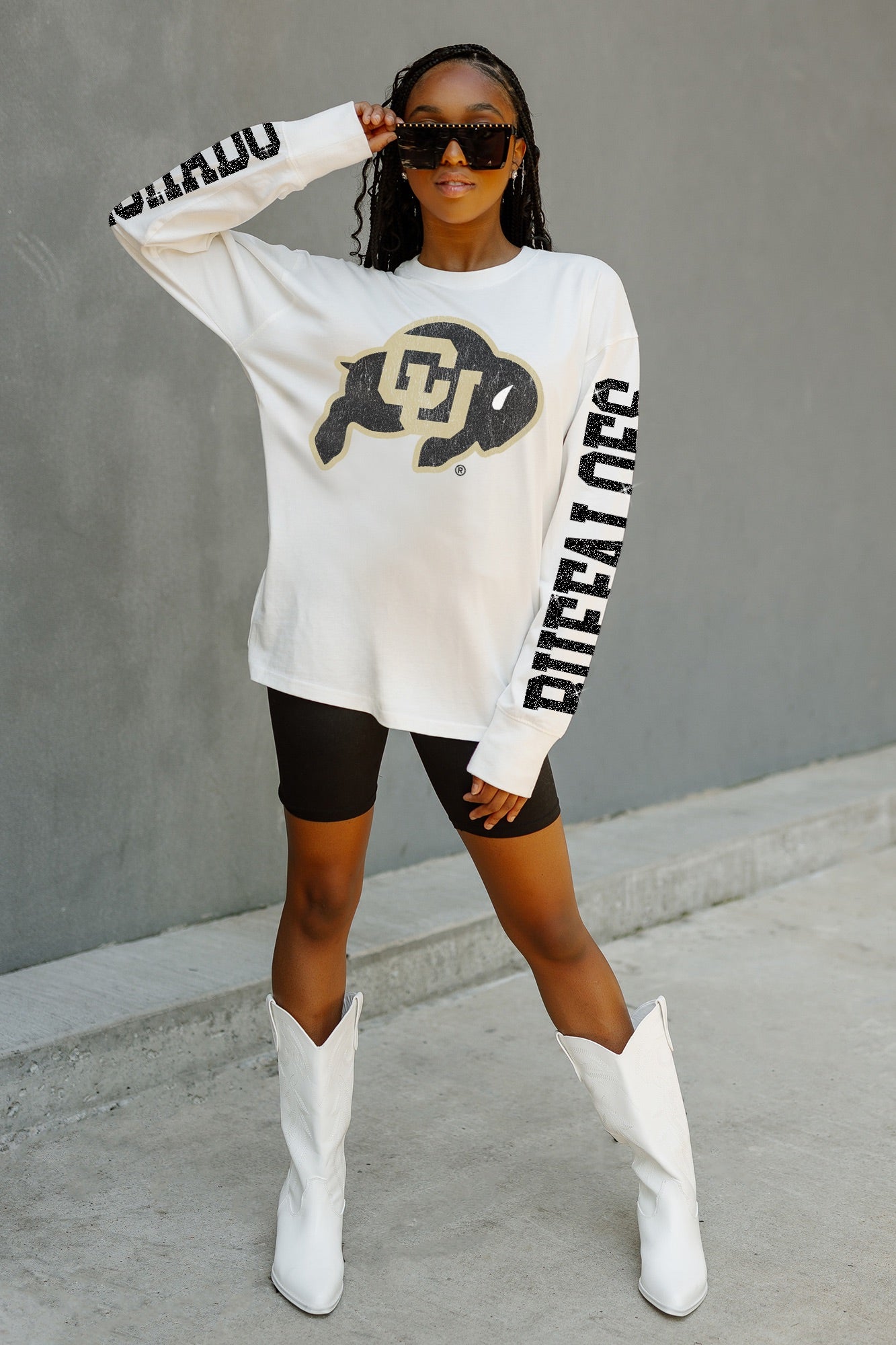 COLORADO BUFFALOES GAME PLAN OVERSIZED LONG SLEEVE TEE