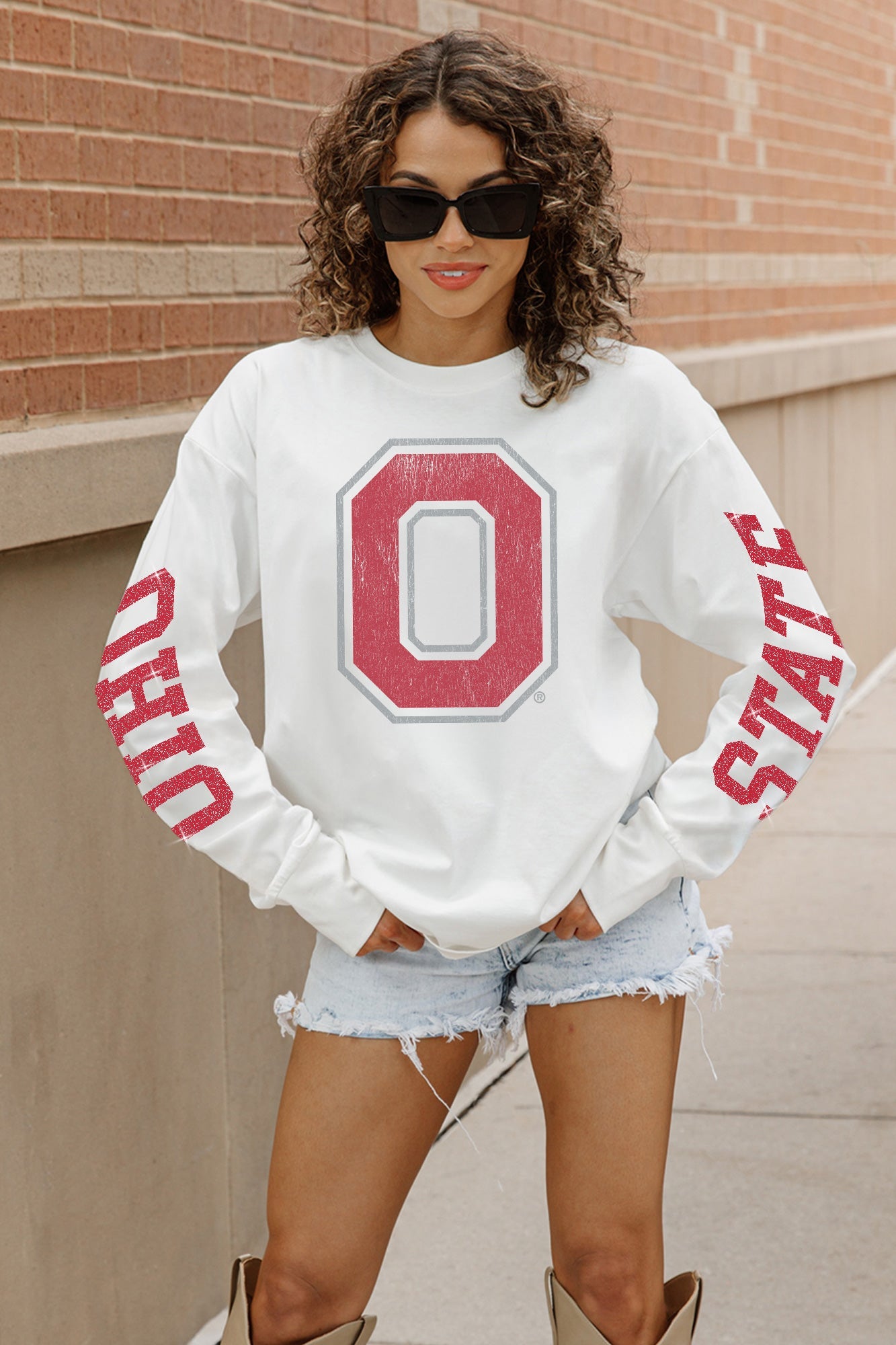 OHIO STATE BUCKEYES GAME PLAN OVERSIZED LONG SLEEVE TEE