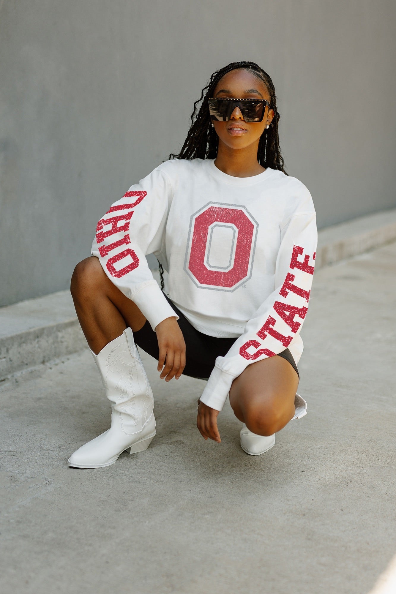 OHIO STATE BUCKEYES GAME PLAN OVERSIZED LONG SLEEVE TEE