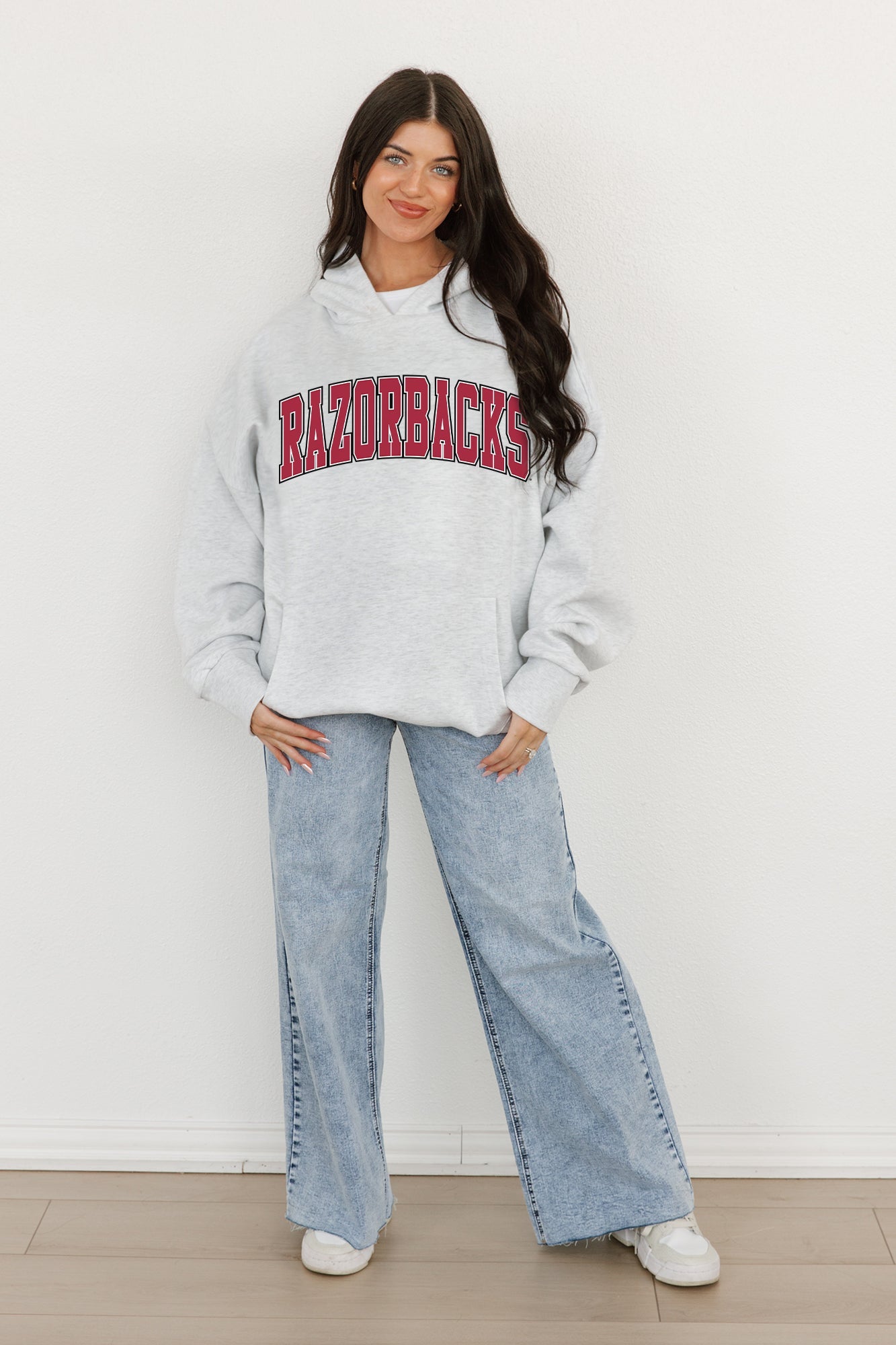 ARKANSAS RAZORBACKS WINNING LOOK OVERSIZED PREMIUM WEIGHT HOODIE BY MADI PREWETT TROUTT