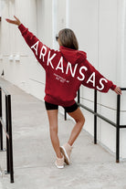 ARKANSAS RAZORBACKS NEVER STOP OVERSIZED PREMIUM WEIGHT HOODIE