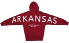 ARKANSAS RAZORBACKS NEVER STOP OVERSIZED PREMIUM WEIGHT HOODIE