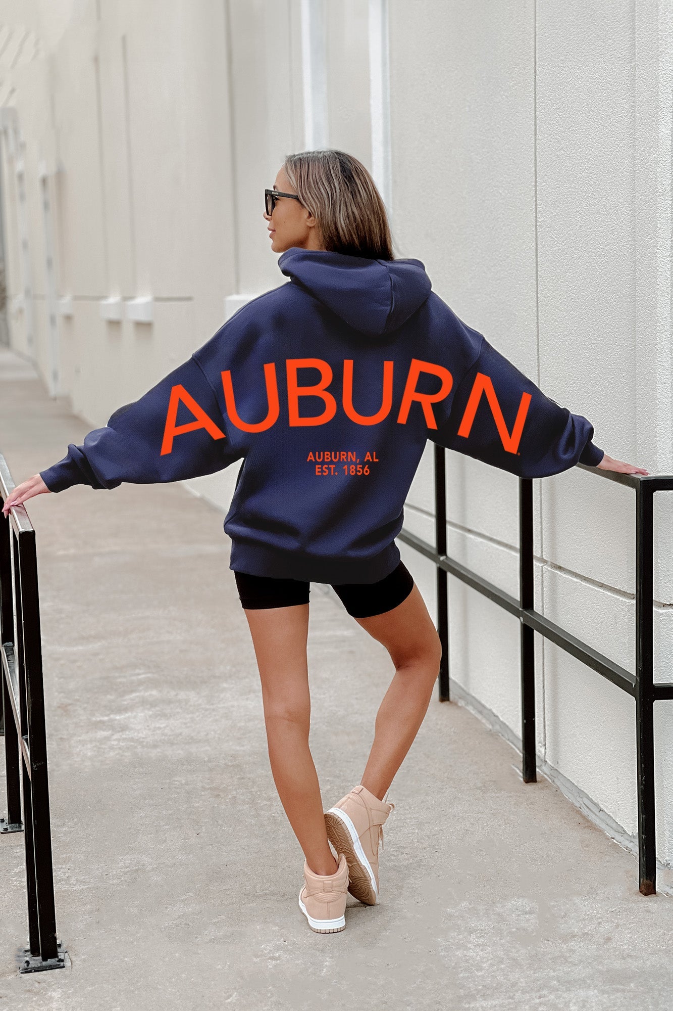 AUBURN TIGERS NEVER STOP OVERSIZED PREMIUM WEIGHT HOODIE