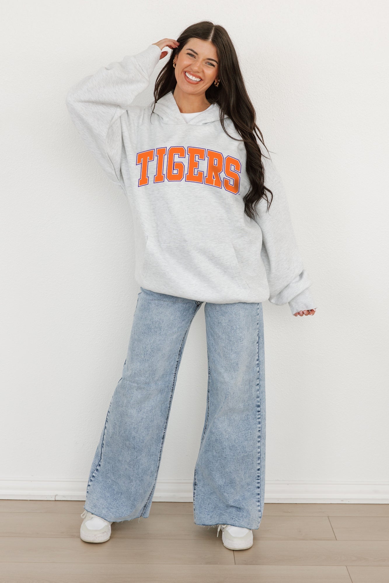 CLEMSON TIGERS WINNING LOOK OVERSIZED PREMIUM WEIGHT HOODIE BY MADI PREWETT TROUTT