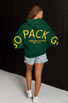 GREEN BAY PACKERS NEVER STOP OVERSIZED PREMIUM WEIGHT HOODIE