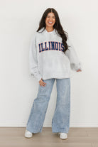 ILLINOIS FIGHTING ILLINI WINNING LOOK OVERSIZED PREMIUM WEIGHT HOODIE BY MADI PREWETT TROUTT