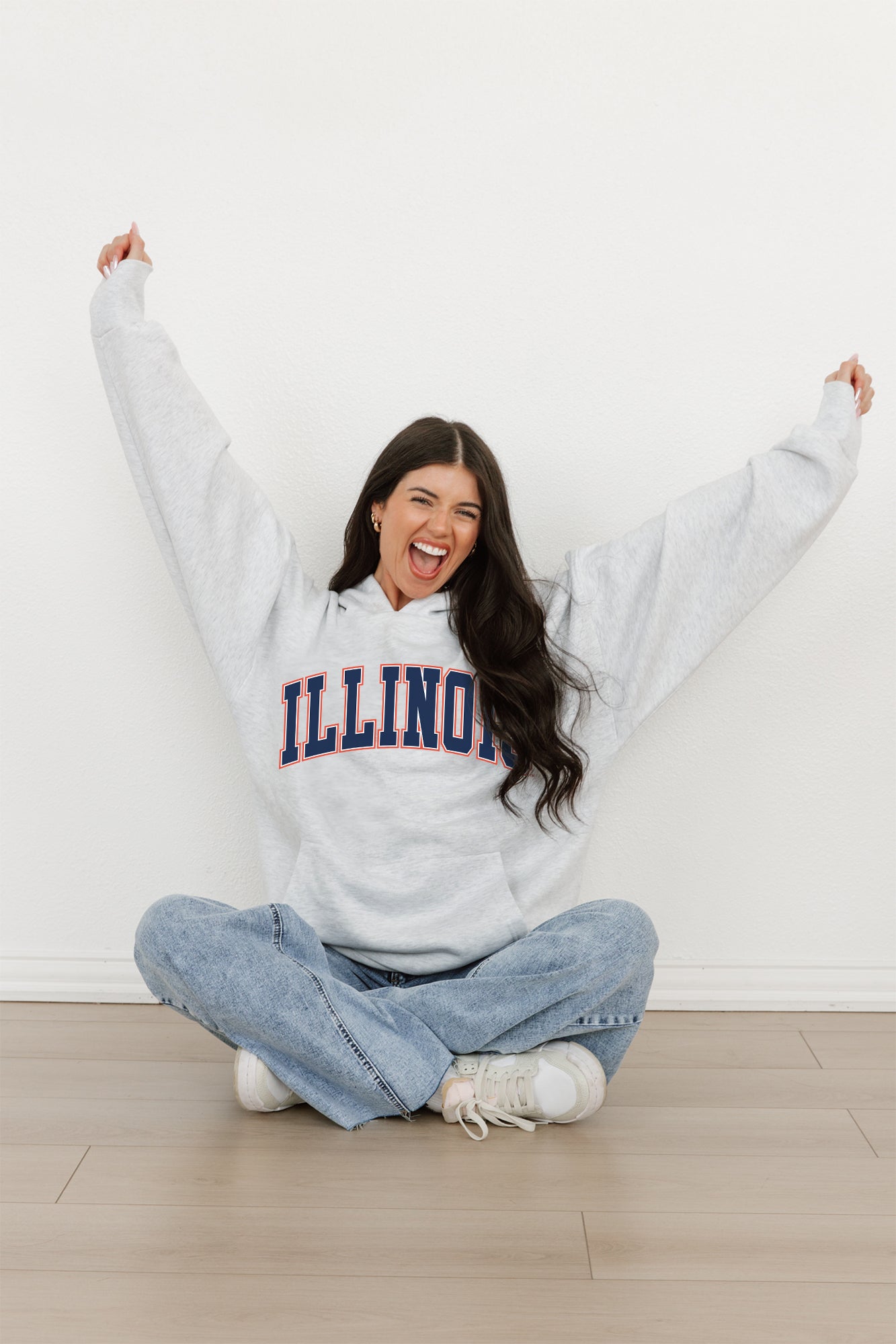 ILLINOIS FIGHTING ILLINI WINNING LOOK OVERSIZED PREMIUM WEIGHT HOODIE BY MADI PREWETT TROUTT