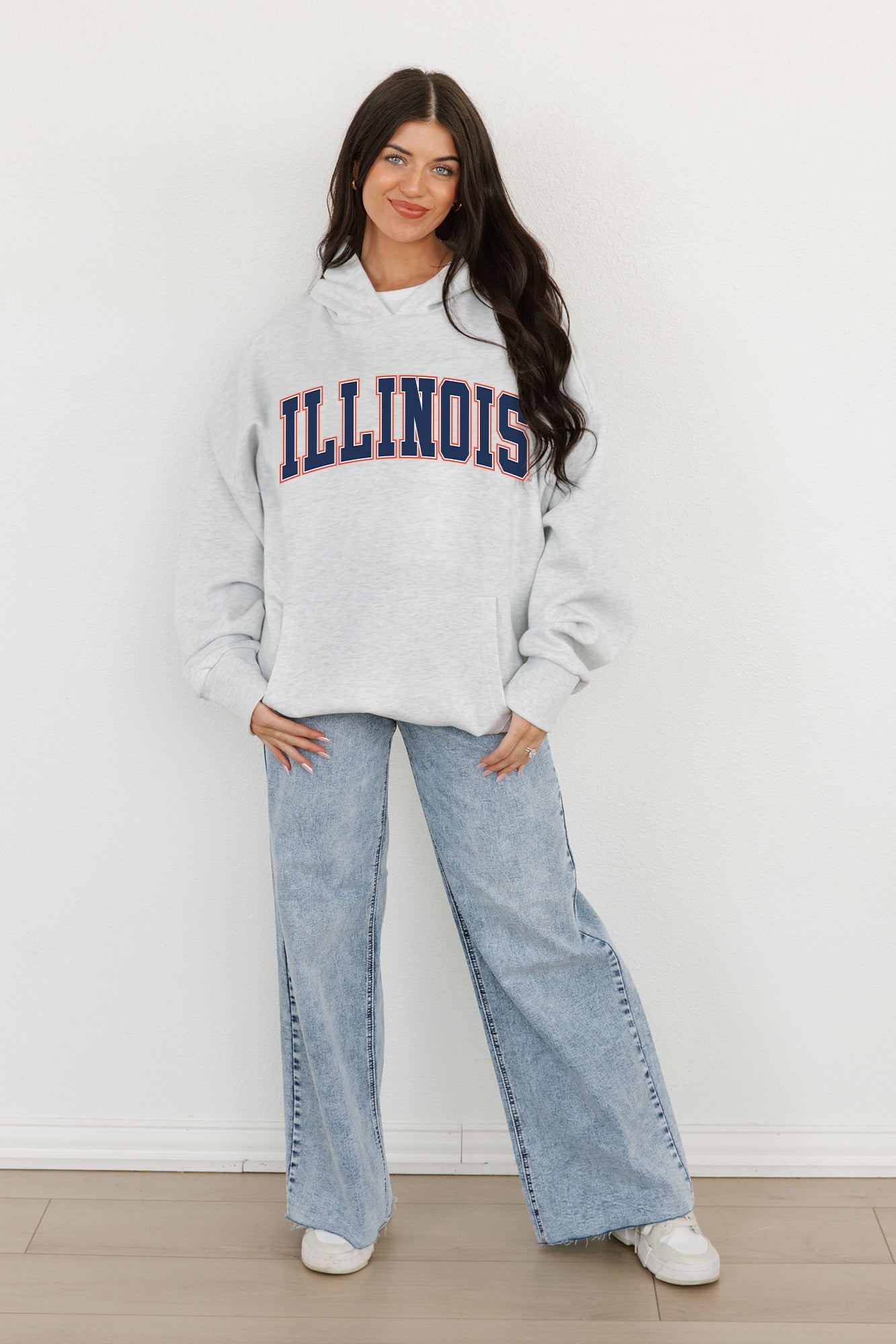 ILLINOIS FIGHTING ILLINI WINNING LOOK OVERSIZED PREMIUM WEIGHT HOODIE BY MADI PREWETT TROUTT