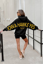 IOWA HAWKEYES NEVER STOP OVERSIZED PREMIUM WEIGHT HOODIE