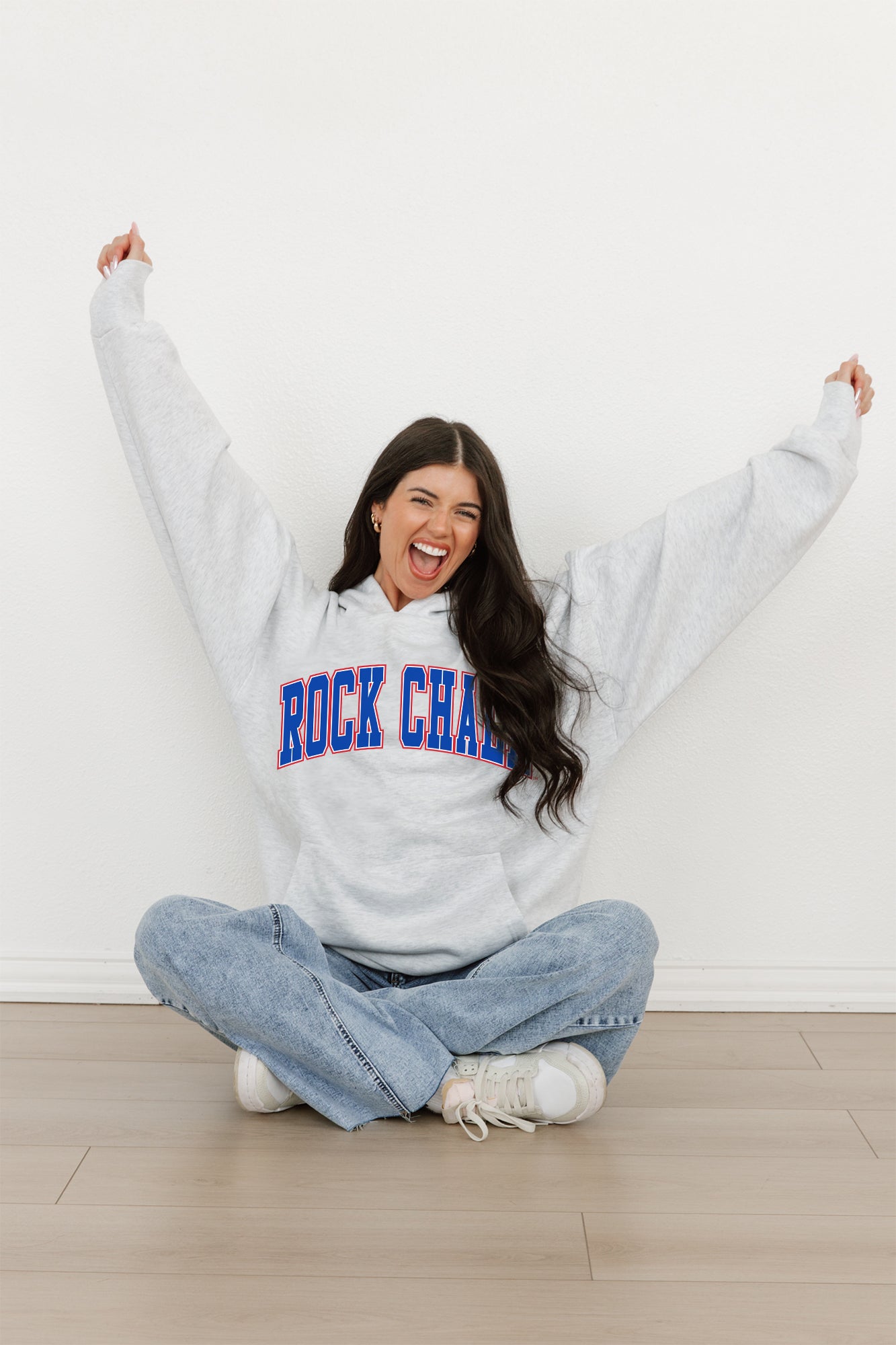 KANSAS JAYHAWKS WINNING LOOK OVERSIZED PREMIUM WEIGHT HOODIE BY MADI PREWETT TROUTT