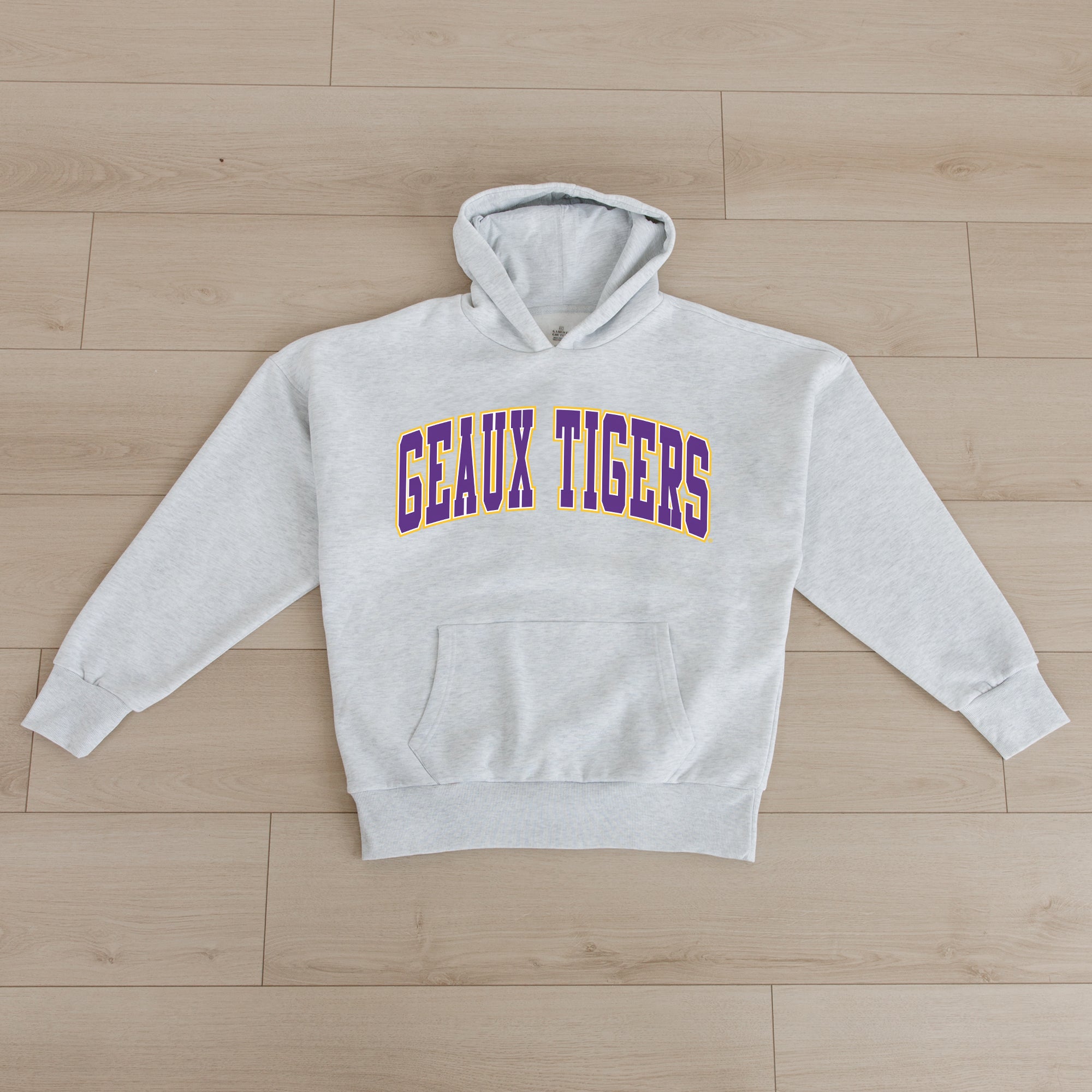 LSU TIGERS WINNING LOOK OVERSIZED PREMIUM WEIGHT HOODIE BY MADI PREWETT TROUTT