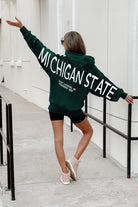 MICHIGAN STATE SPARTANS NEVER STOP OVERSIZED PREMIUM WEIGHT HOODIE