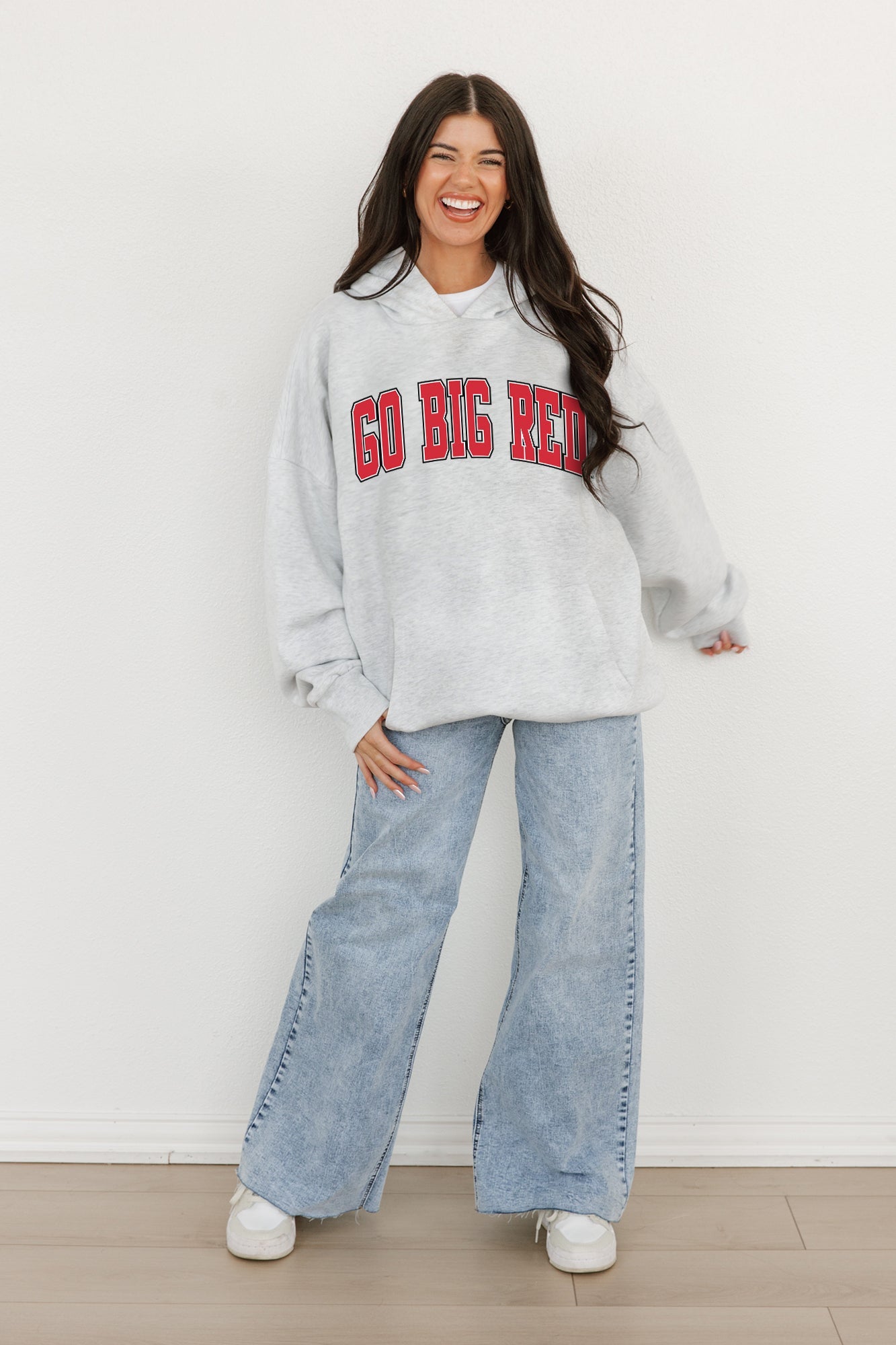 NEBRASKA CORNHUSKERS WINNING LOOK OVERSIZED PREMIUM WEIGHT HOODIE BY MADI PREWETT TROUTT