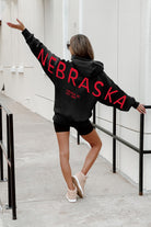 NEBRASKA CORNHUSKERS NEVER STOP OVERSIZED PREMIUM WEIGHT HOODIE