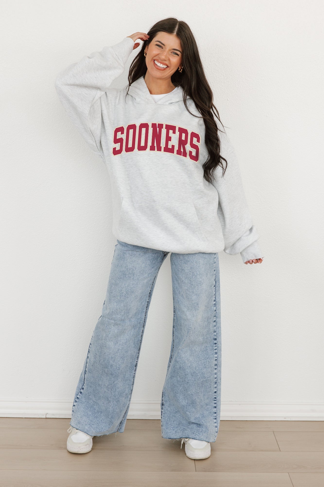 OKLAHOMA SOONERS WINNING LOOK OVERSIZED PREMIUM WEIGHT HOODIE BY MADI PREWETT TROUTT