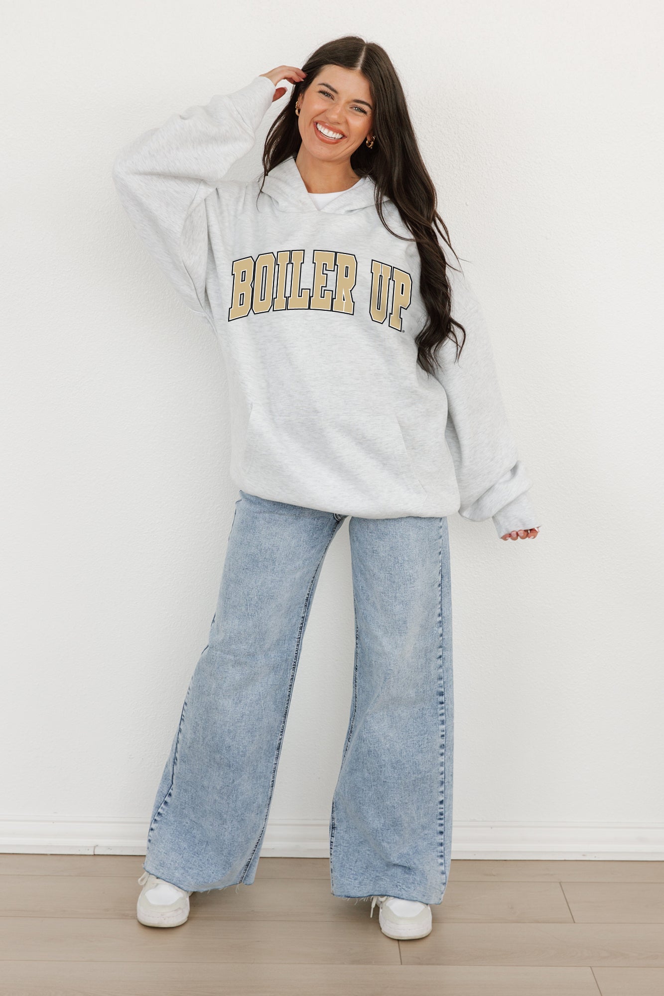 PURDUE BOILERMAKERS WINNING LOOK OVERSIZED PREMIUM WEIGHT HOODIE BY MADI PREWETT TROUTT