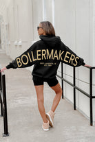 PURDUE BOILERMAKERS NEVER STOP OVERSIZED PREMIUM WEIGHT HOODIE