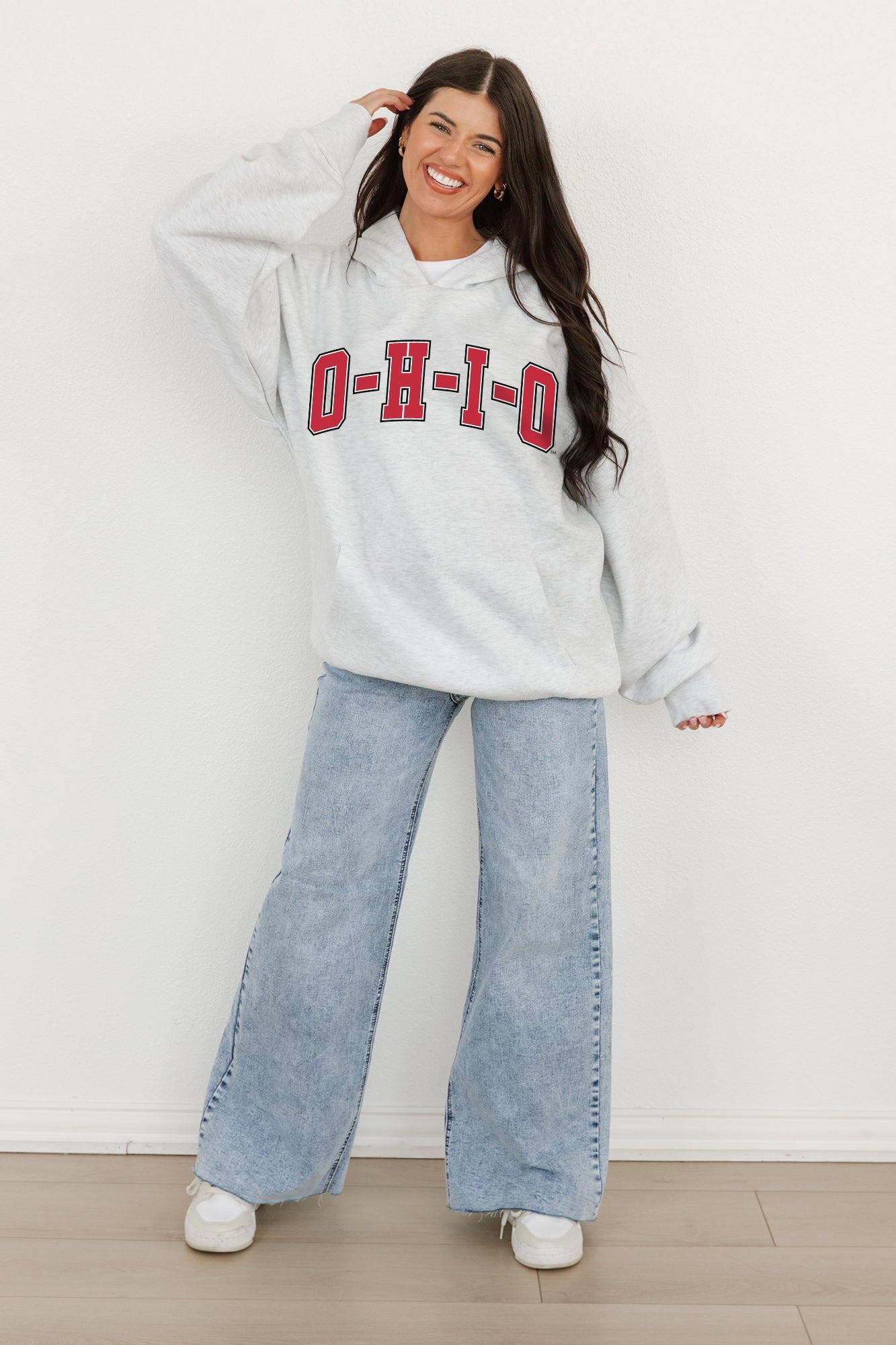 OHIO STATE BUCKEYES WINNING LOOK OVERSIZED PREMIUM WEIGHT HOODIE BY MADI PREWETT TROUTT