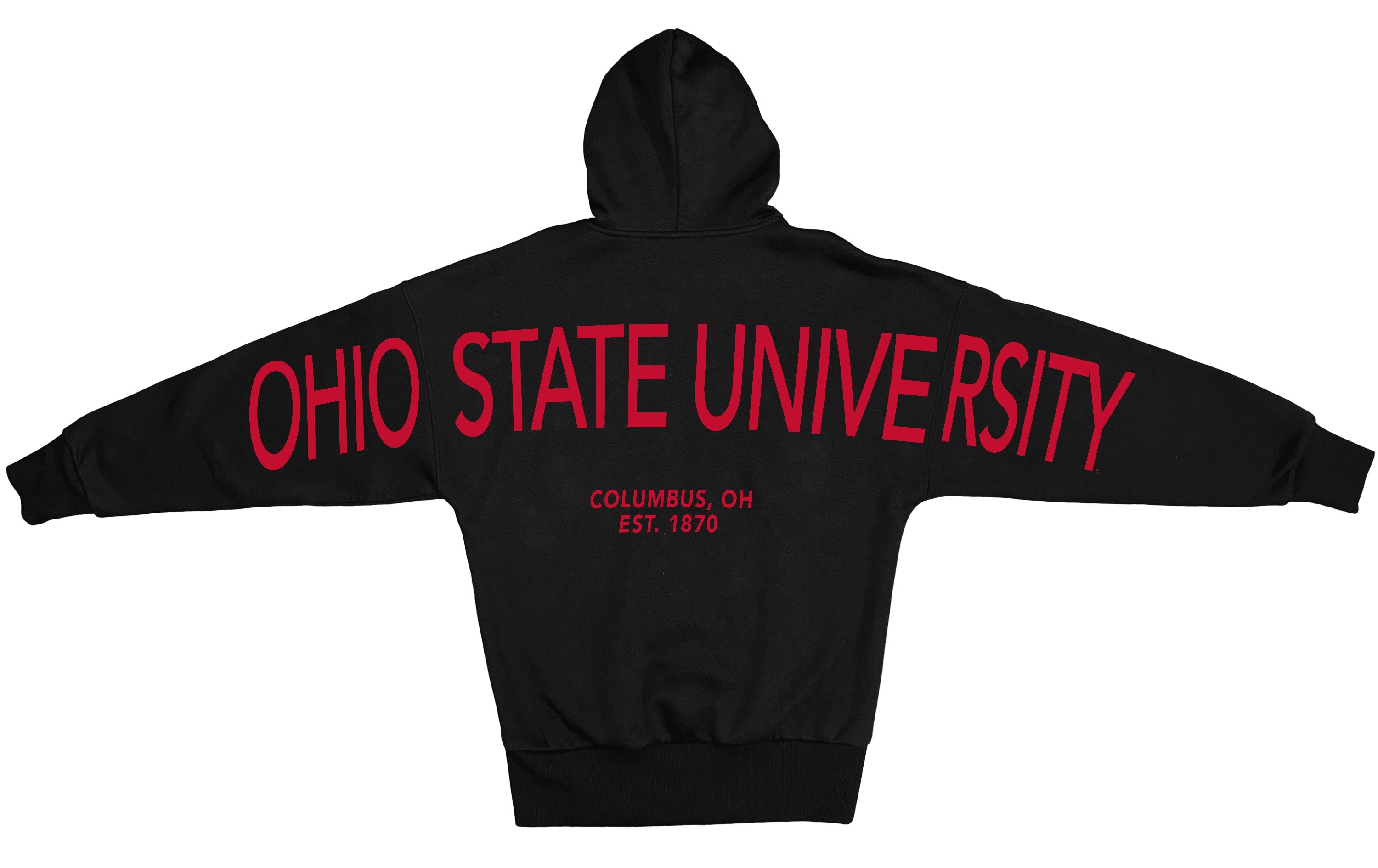 OHIO STATE BUCKEYES NEVER STOP OVERSIZED PREMIUM WEIGHT HOODIE