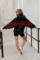 GEORGIA BULLDOGS NEVER STOP OVERSIZED PREMIUM WEIGHT HOODIE