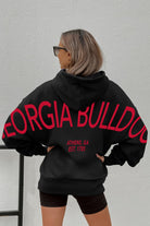 GEORGIA BULLDOGS NEVER STOP OVERSIZED PREMIUM WEIGHT HOODIE