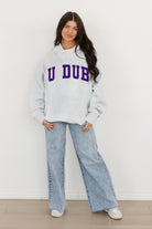 WASHINGTON HUSKIES WINNING LOOK OVERSIZED PREMIUM WEIGHT HOODIE BY MADI PREWETT TROUTT