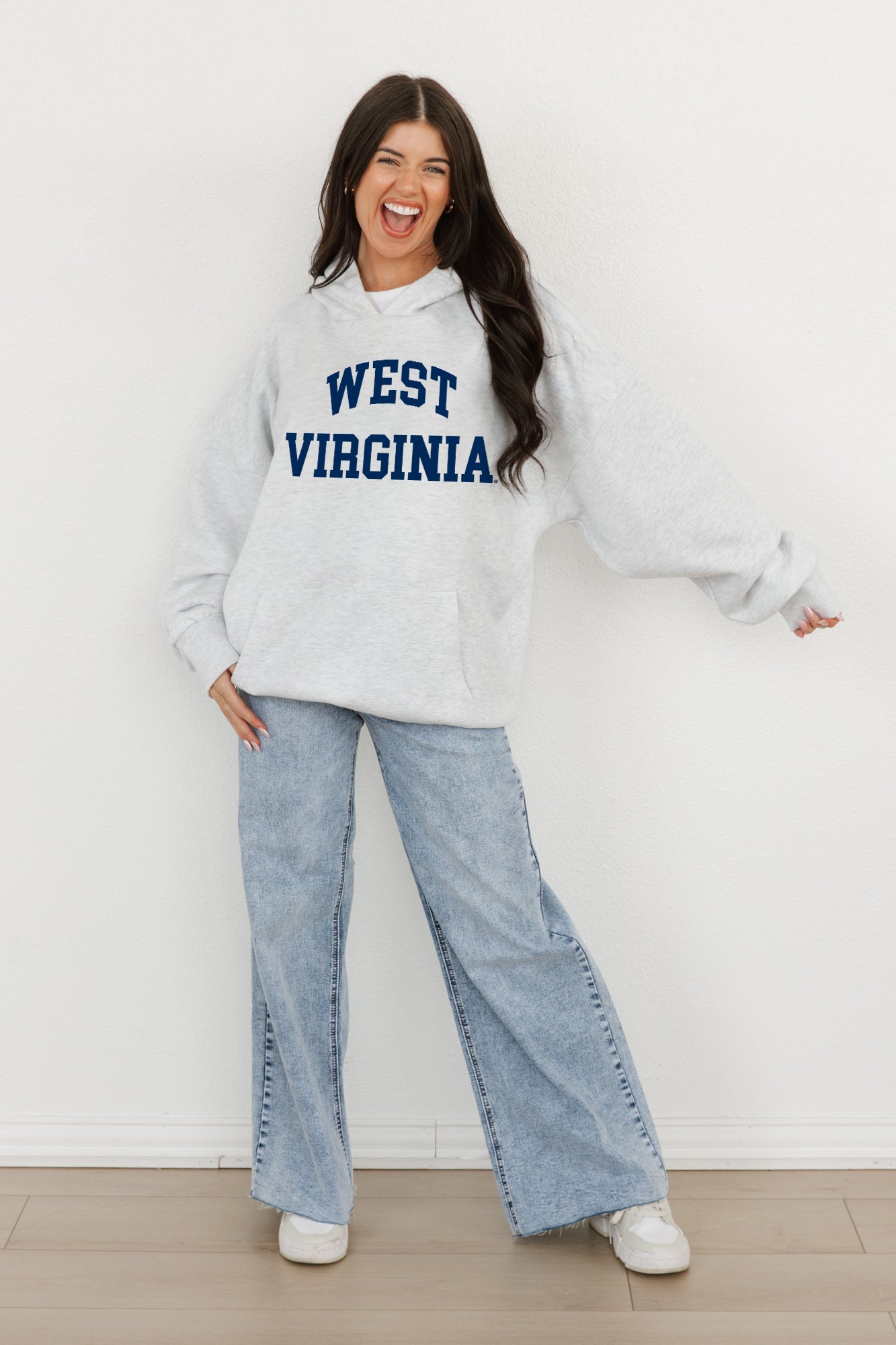 WEST VIRGINIA MOUNTAINEERS ALL-STAR STYLE OVERSIZED PREMIUM WEIGHT HOODIE BY MADI PREWETT TROUTT