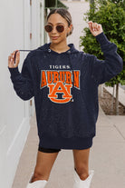 AUBURN TIGERS SIDELINE SHIMMER ALL-OVER MICRO-RHINESTONE SPARKLE HOODED SWEATSHIRT