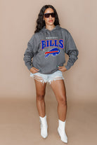 BUFFALO BILLS SIDELINE SHIMMER ALL-OVER MICRO-RHINESTONE SPARKLE HOODED SWEATSHIRT