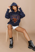 CHICAGO BEARS SIDELINE SHIMMER ALL-OVER MICRO-RHINESTONE SPARKLE HOODED SWEATSHIRT