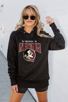 FLORIDA STATE SEMINOLES SIDELINE SHIMMER ALL-OVER MICRO-RHINESTONE SPARKLE HOODED SWEATSHIRT