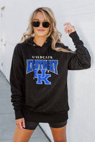 KENTUCKY WILDCATS SIDELINE SHIMMER ALL-OVER MICRO-RHINESTONE SPARKLE HOODED SWEATSHIRT