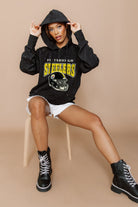 PITTSBURGH STEELERS SIDELINE SHIMMER ALL-OVER MICRO-RHINESTONE SPARKLE HOODED SWEATSHIRT