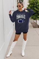 PENN STATE NITTANY LIONS SIDELINE SHIMMER ALL-OVER MICRO-RHINESTONE SPARKLE HOODED SWEATSHIRT