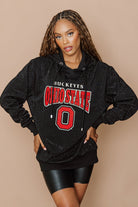 OHIO STATE BUCKEYES SIDELINE SHIMMER ALL-OVER MICRO-RHINESTONE SPARKLE HOODED SWEATSHIRT