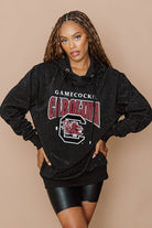 SOUTH CAROLINA GAMECOCKS SIDELINE SHIMMER ALL-OVER MICRO-RHINESTONE SPARKLE HOODED SWEATSHIRT